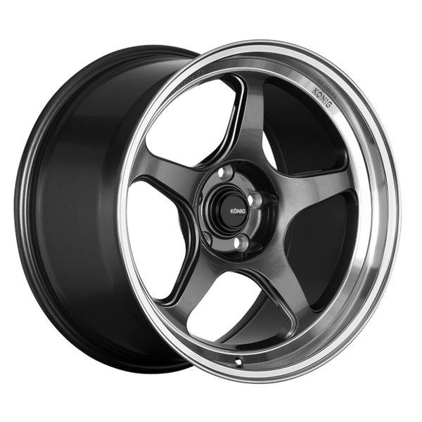 Konig Hyperspec 19x8.5A 5x114.3 ET32 Anthracite Metallic Wheel w/ Mirror Machined Lip (Knurled Bead) - HP89514326
