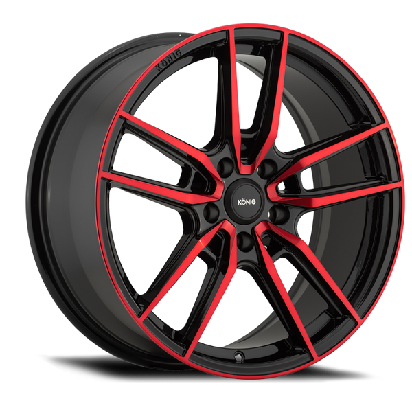 Konig Myth 18x8 5x108 ET43 Gloss Black w/ Red Tinted Clearcoat - MY8850843R