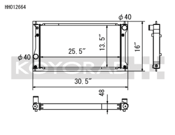 Koyo 2022+ Toyota GR86 and Subaru BRZ Competition All-Aluminum Radiator - HH012664