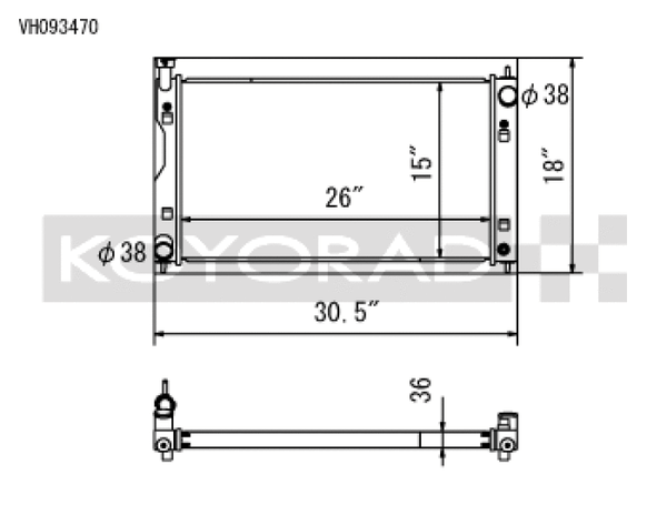 Koyo 17-22 Subaru Impreza 2.0L Non-Turbo / 18-22 Crosstrek 2.0/2.5L Non-Turbo Aluminum Radiator - VH093470