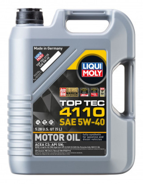 LIQUI MOLY 5L Top Tec 4110 Motor Oil SAE 5W40 - 22122