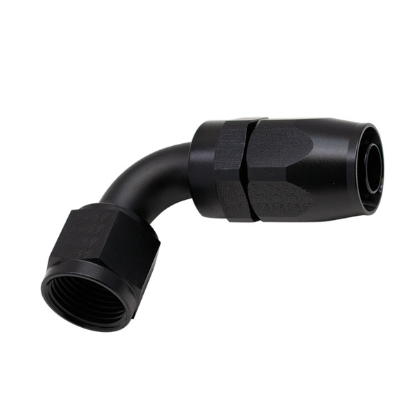 DeatschWerks 10AN Female Swivel 90-Degree Hose End CPE - Anodized Matte Black - 6-02-0811-B