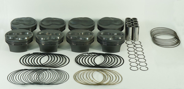 Mahle MS Piston Set Chevy SB 393ci 4.155in Bore 3.625 Stroke 6.125 Rod .927 Pin 4cc 12.7CR - 197754955