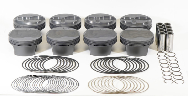Mahle MS Piston Set SBF 331ci 4.030in Bore 3.25in Stroke 5.4in Rod .927 Pin 7cc 11.3 CR Set of 8 - 930247030