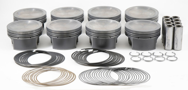 Mahle MS Piston Set Ford 285ci 3.581in Bore 3.543stk 5.933in Rod .866 Pin -16cc 9.5 CR Set of 8 - 930256082