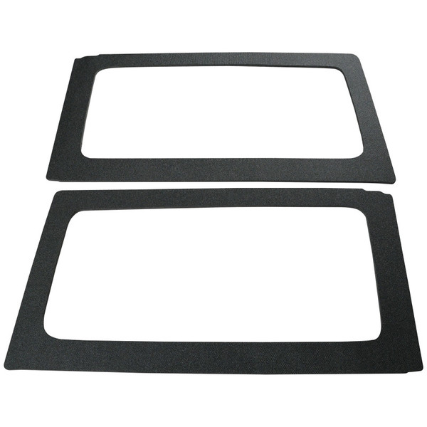 DEI 11-18 Jeep Wrangler JK 2-Door Boom Mat Rear Side Window Trim - 2 Piece - Black - 50152
