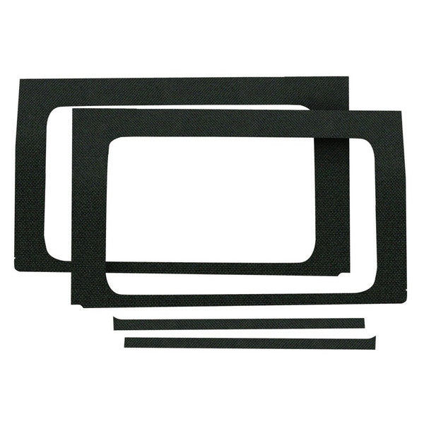 DEI 18-23 Jeep Wrangler JL 4-Door Boom Mat Rear Side Window Trim - 4 Piece - Black - 50173
