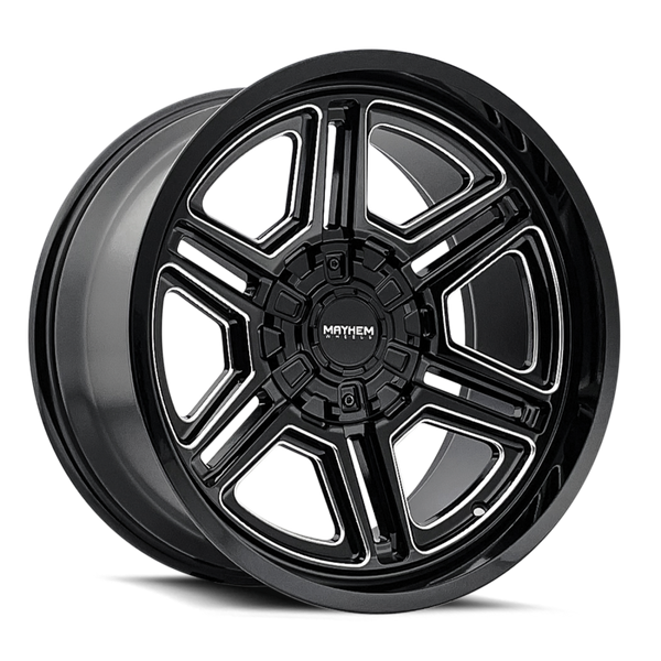 Mayhem 8117 Hermosa 20x9 / 5x127 BP/ 18mm Offset / 87mm Hub Black/Milled Wheel - 8117-2952BM
