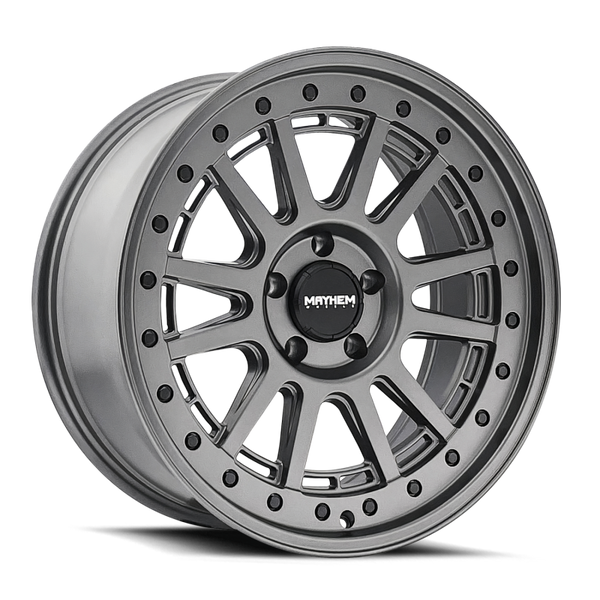 Mayhem 8305 Compass 17x9 / 5x127 BP/ -6mm Offset / 78.1mm Hub Matte Gunmetal w/Blk Bolt Wheel - 8305-7973MGT