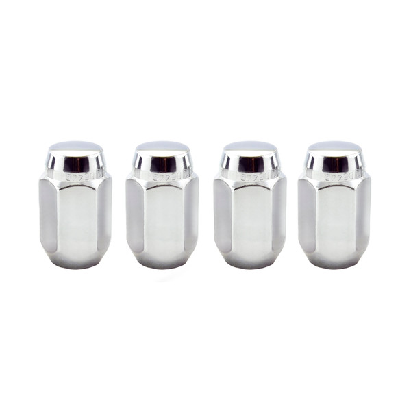 McGard Hex Lug Nut (Cone Seat) 7/16-20 / 13/16 Hex / 1.5in. Length (4-Pack) - Chrome - 64001
