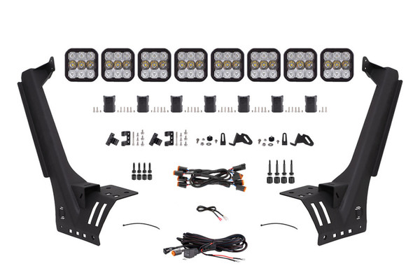 Diode Dynamics Jeep JL SS5 Sport CrossLink Windshield - White Combo Lightbar Kit - DD6821