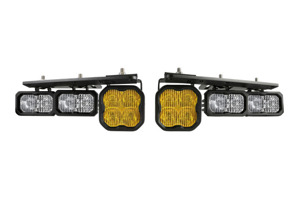Diode Dynamics 2021 Ford Bronco Stage Series Fog Pocket Kit - Yellow Pro - DD7181