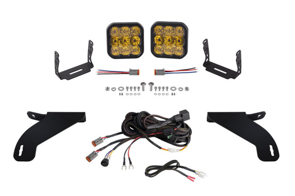 Diode Dynamics 21-22 Ford F-150 SS5 Bumper LED Pod Light Kit - Sport Yellow Combo - DD7327