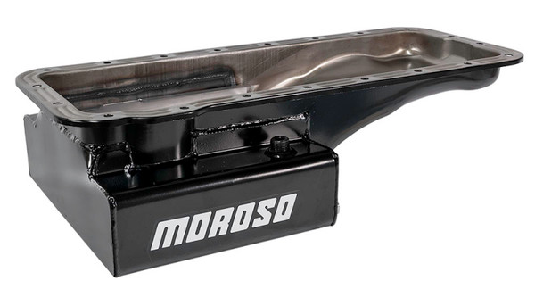 Moroso Ford 352-428 FE (w/Front Sump) Kicked Out Road Race Baffled 8qt 6in Steel Oil Pan - 20608