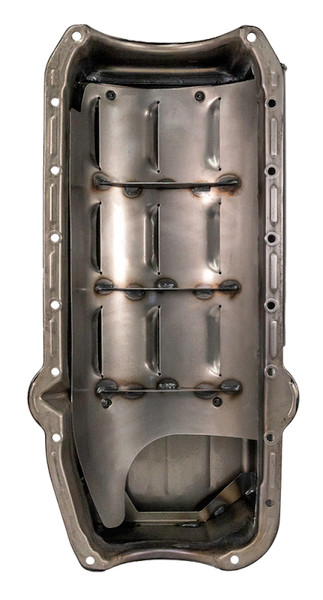 Moroso Pre-80 Chevrolet SBC/Dart Little M Power Pouch Wet Sump 7qt 8.25in Steel Oil Pan - Black - 21015