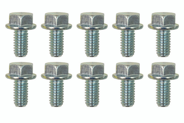 Moroso 5/16in-18 Serrated Zinc Flange Bolt  - 10 Pack - 38840