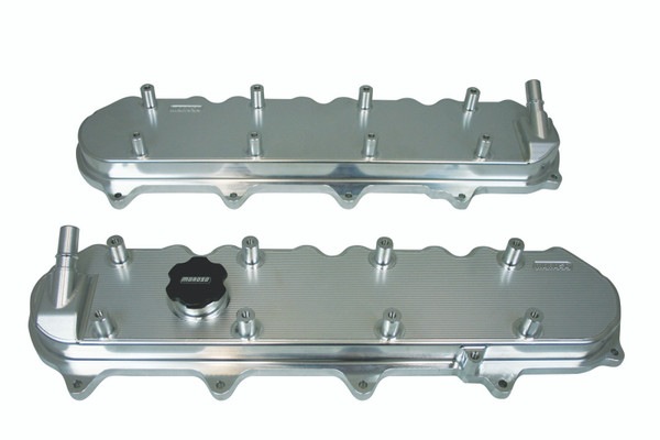 Moroso GM LT1/LT4/L86 Valve Cover - Oil Fill & PCV Ports on Each Cover - Billet Aluminum - Pair - 68494