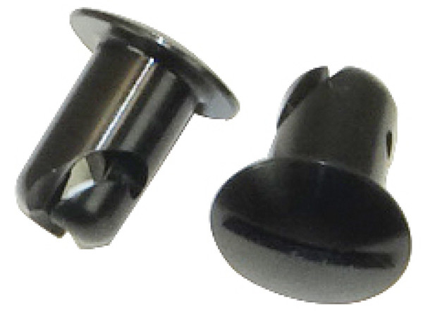Moroso Quick Fastener - Oval Head - 7/16in x .450in - Aluminum - Black - 10 Pack - 71365
