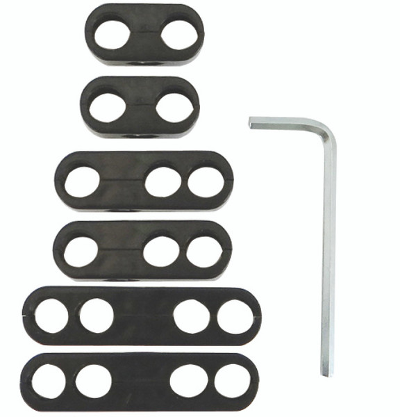 Moroso Spark Plug Wire Separator Kit w/Allen Wrench - Split Design - Black - 72166