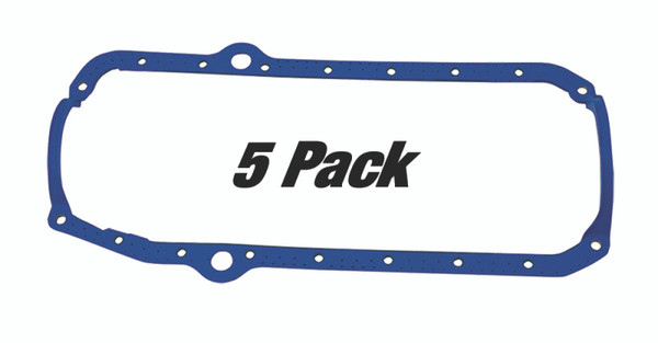Moroso Pre-1985 Small Block Chevrolet Oil Pan Gasket - One Piece - Reinforced Steel (5 Pack) - 93184