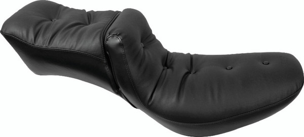Mustang 58-84 Harley FX/FL Duke Extra Wide 1PC Seat Regal - Black - 75060