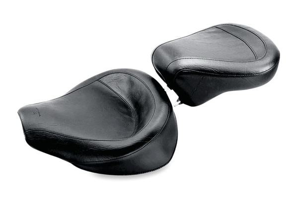 Mustang 58-84 Harley FX/FL Wide Touring Solo Seat - Black - 75756