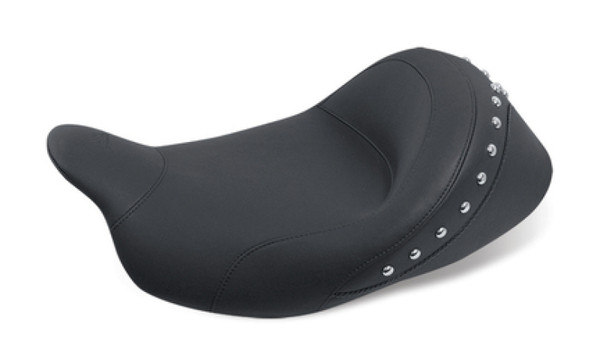 Mustang 08-21 Harley Electra Glide Std,Rd Glide,Rd King,Str Glide Touring Solo Seat w/Studs - Black - 76029