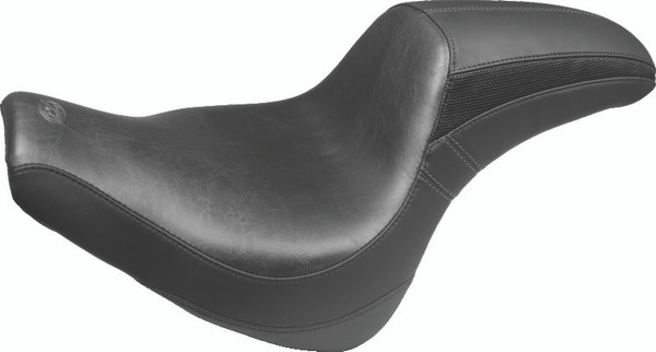 Mustang 06-17 Harley Softail Wide Tire (200mm) Sport Touring Passenger Seat - Black - 76251