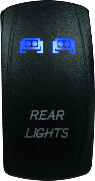 DragonFire Racing Lighted Switch Rear Light On/Off Blue - 521391