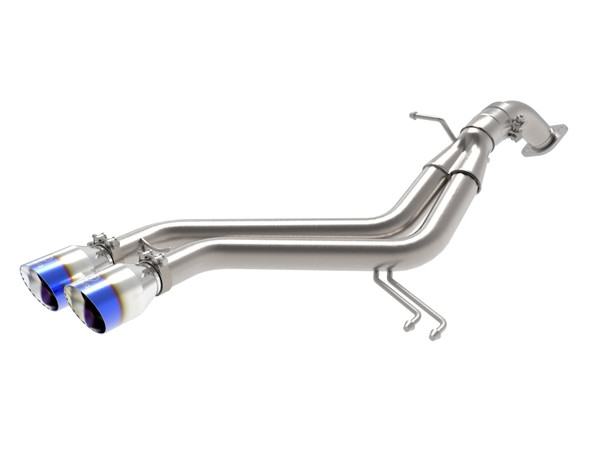 aFe Takeda 13-17 Hyundai Veloster L4-1.6L 2-1/2in 304 SS Axle-Back Exhaust w/ Blue Flame Tips - 49-37019-L