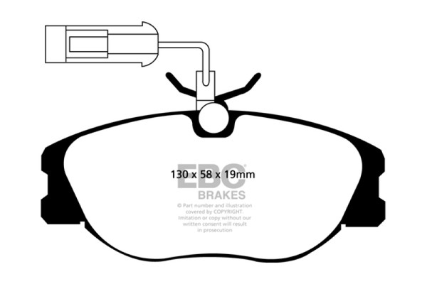 EBC 89-91 Lancia Delta Integrale 2.0L Turbo HF 16V Greenstuff Front Brake Pads - DP21109