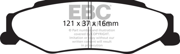 EBC 03-04 Cadillac XLR 4.6 Greenstuff Rear Brake Pads - DP21160