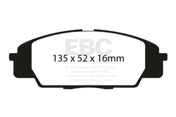 EBC 07-11 Acura CSX (Canada) 2.0 Type S Greenstuff Front Brake Pads - DP21254