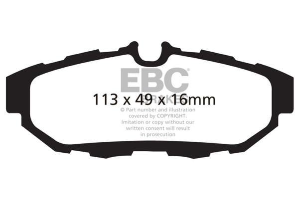 EBC 10-14 Ford Mustang 3.7 Greenstuff Rear Brake Pads - DP21870
