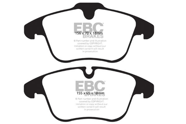 EBC 2016-2018 Volvo S60 2.0L Turbo Greenstuff Front Brake Pads - DP21911
