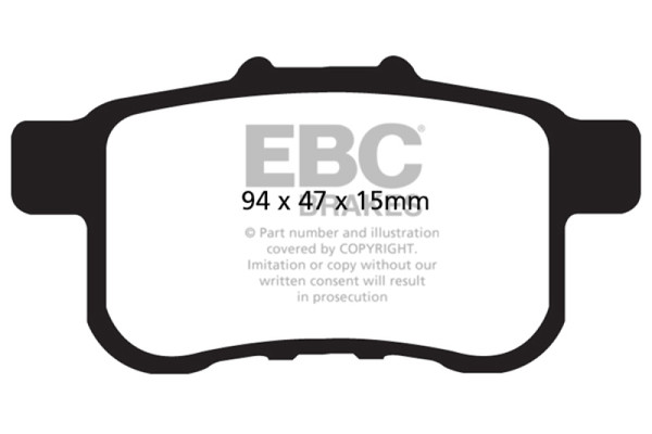 EBC 09-14 Acura TSX 2.4 Greenstuff Rear Brake Pads - DP21987