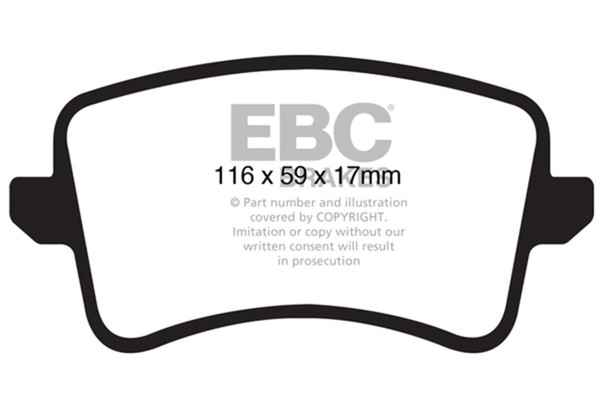 EBC 09-11 Audi A4 2.0 Turbo Greenstuff Rear Brake Pads - DP21988