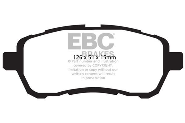 EBC 10+ Mazda 2 1.5 Greenstuff Front Brake Pads - DP22003
