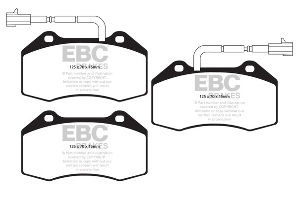 EBC 14+ Alfa Romeo 4C 1.75 Turbo Greenstuff Front Brake Pads - DP22021/2