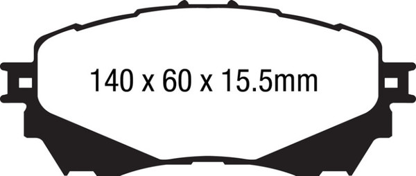 EBC 14+ Mazda 6 2.5 Greenstuff Front Brake Pads - DP22170