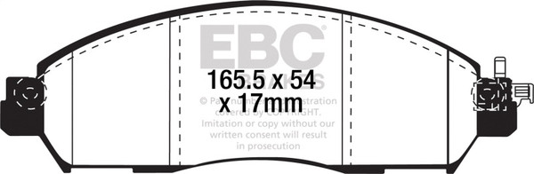 EBC 2017+ Nissan Leaf Electric Greenstuff Front Brake Pads - DP22310