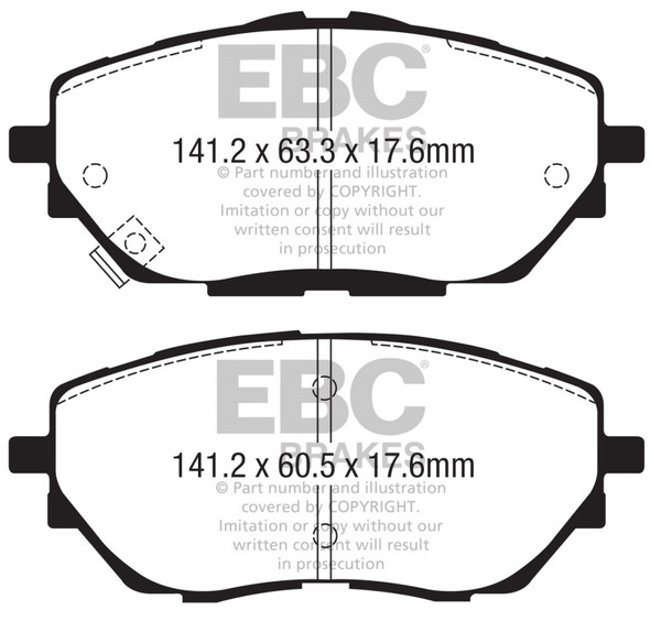 EBC 2017+ Toyota C-HR 2.0L Greenstuff Front Brake Pads - DP22368