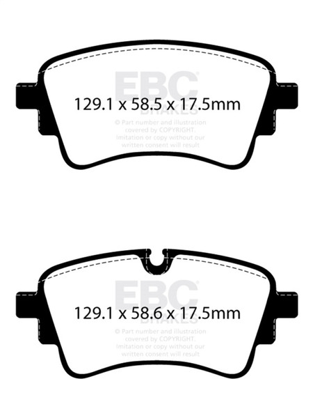 EBC 2020+ Audi A4 B9 2.0T Greenstuff Rear Brake Pads - DP22435