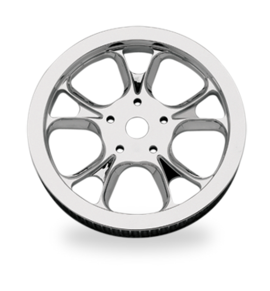 Performance Machine Belt Pulley 66T x 1in  Galaxy - Chrome - 0093-5466GALL-CH