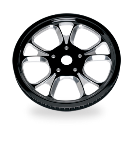 Performance Machine Belt Pulley 66T x 1in Galaxy - Contrast Cut Platinum - 0093-6266GALL-BMP