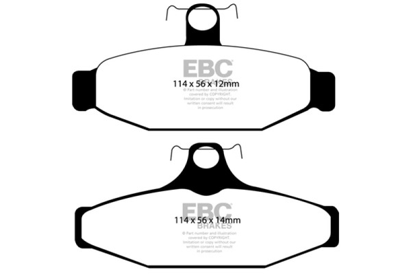 EBC 90-00 Aston Martin Vantage 5.3 (Twin Supercharged)(AP) Redstuff Rear Brake Pads - DP31167C