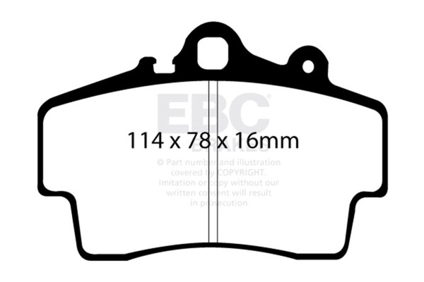 EBC 97-99 Porsche Boxster (Cast Iron Rotors only) 2.5 Redstuff Front Brake Pads - DP31207C