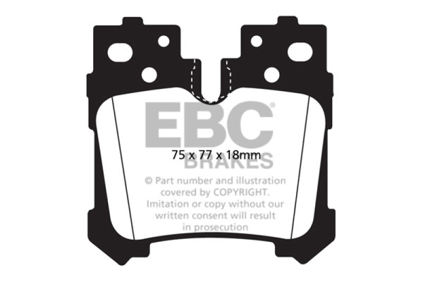 EBC 07+ Lexus LS460 4.6 Redstuff Rear Brake Pads - DP31812C