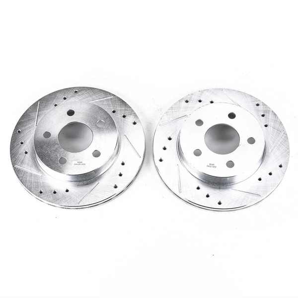 Power Stop 93-97 Ford Thunderbird Rear Evolution Drilled & Slotted Rotors - Pair - AR8137XPR