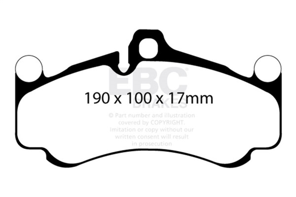 EBC 10-12 Porsche 911 (997) (Cast Iron Rotor only) 3.8 GT3 Redstuff Front Brake Pads - DP32094C